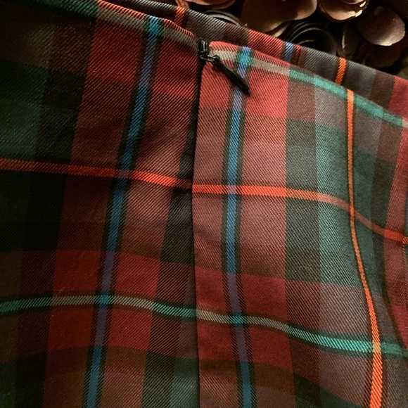 Zara plaid wide leg trousers with bottom cuff Sz. M - Picture 7 of 12